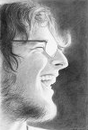 a pencil-drawn portrait